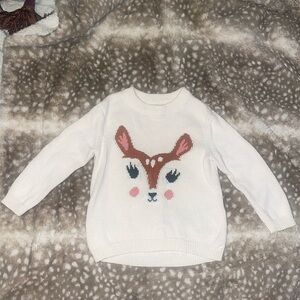 NWOT adorable deer face sweater
